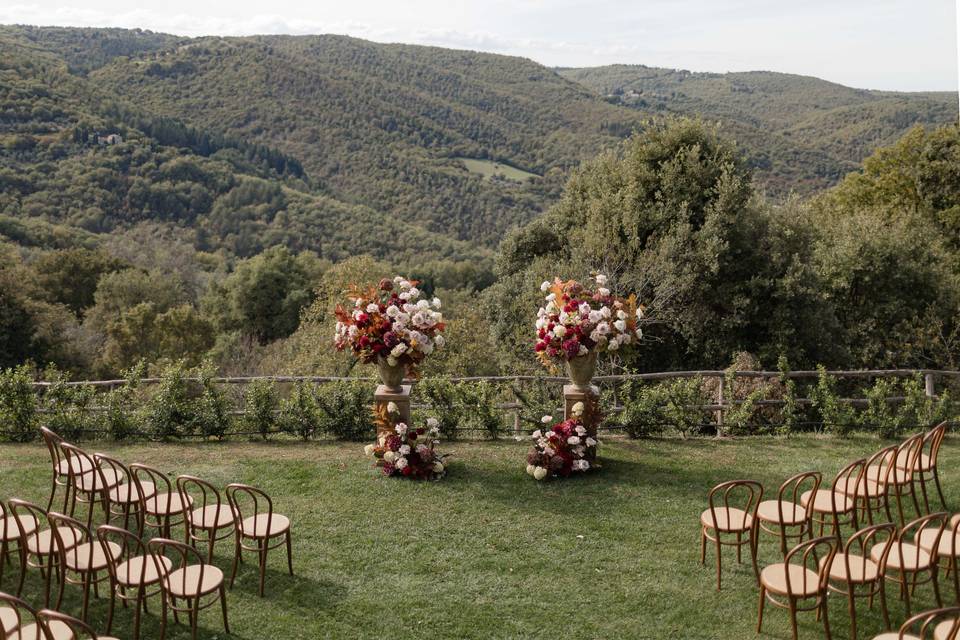 Wedding ceremony setting
