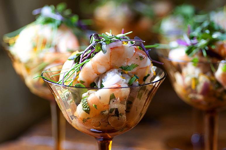Shrimp with Lavender & Herbs