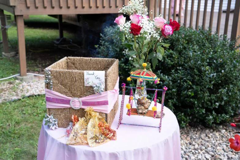 Welcome table setup
