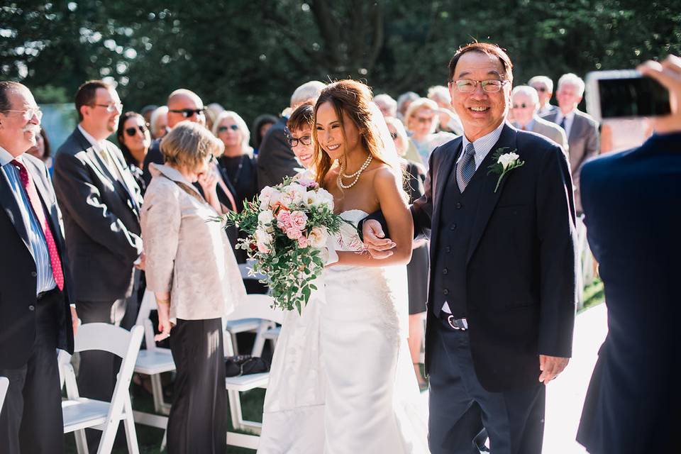 Walking down the aisle