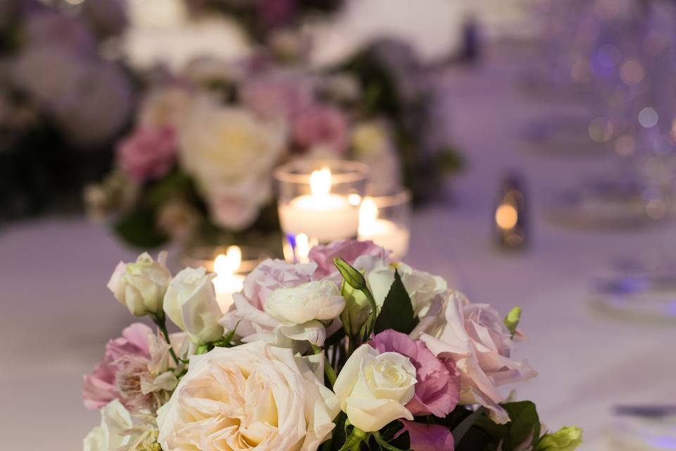 White round table setup