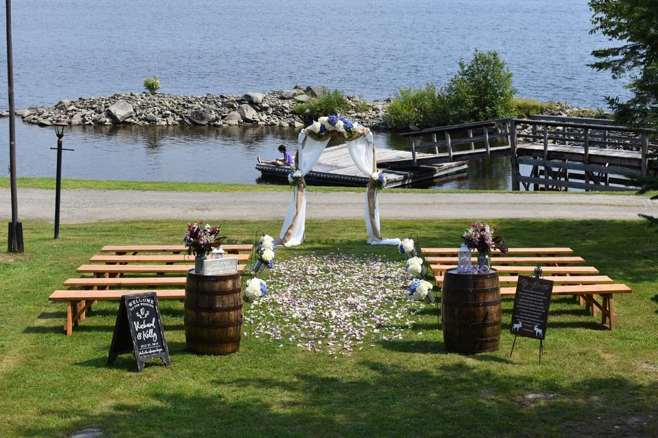 Lakeside wedding