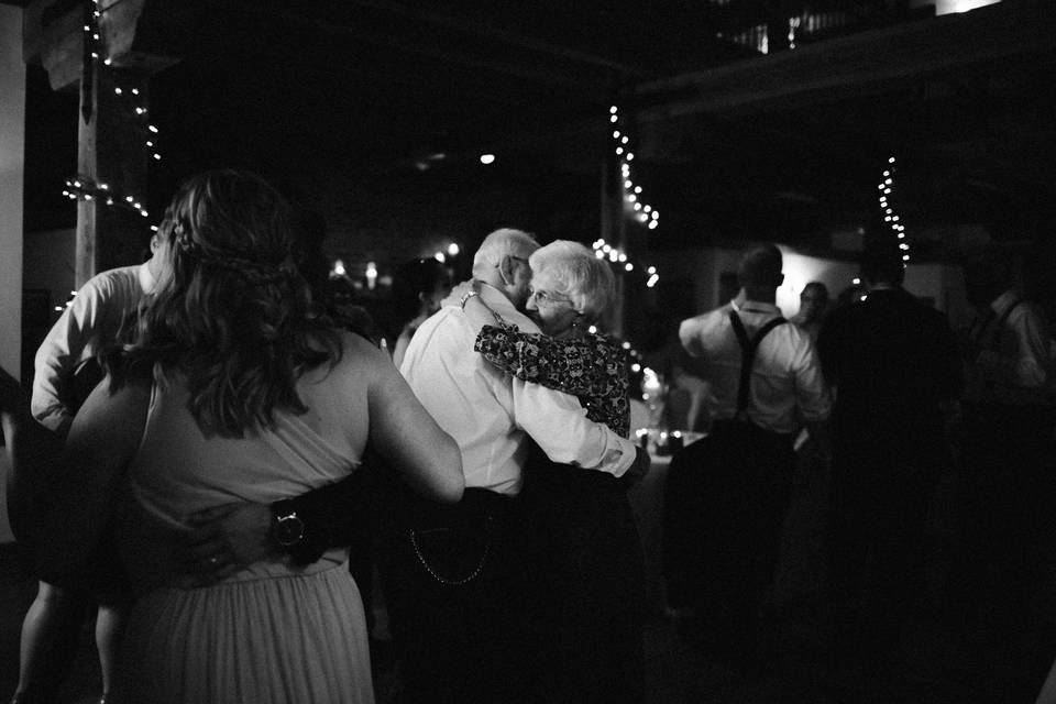 Grandparents dancing