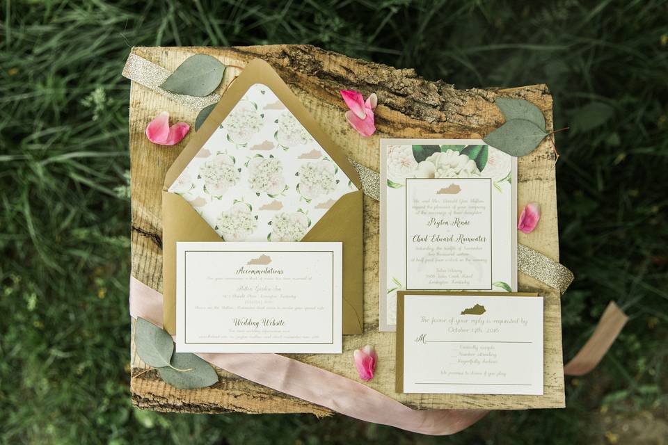 Shabby chic invitation