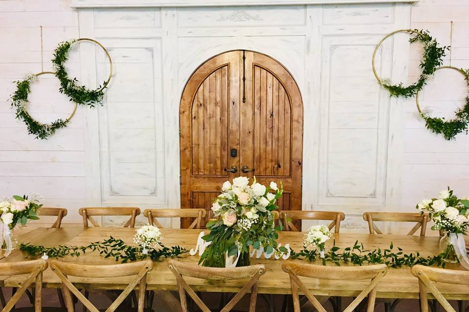 Bridal table Howe Apple Barn