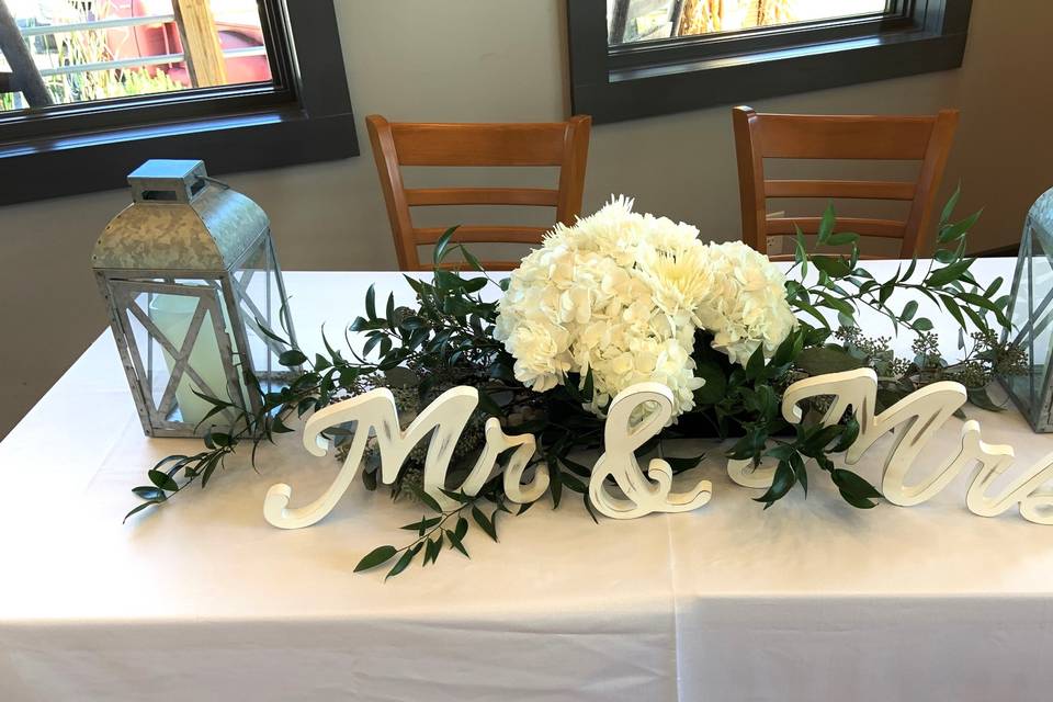 Brides table