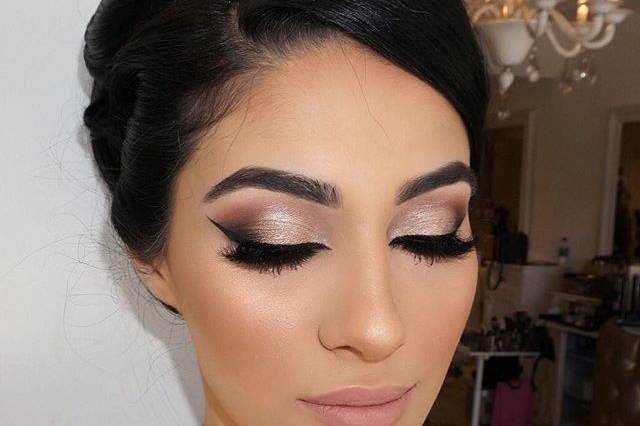 Thick lashes and liner