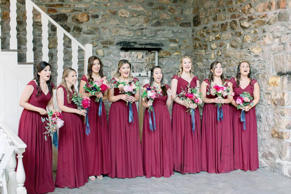Bridesmaids at the Holly Hedge Estate