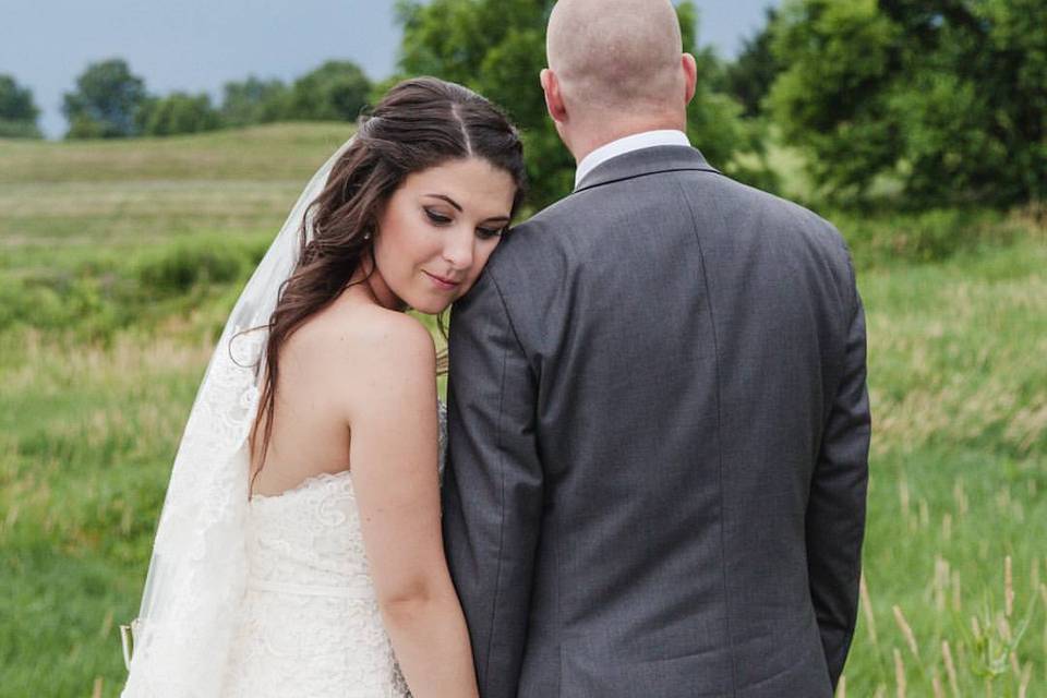 Couple photo in the field