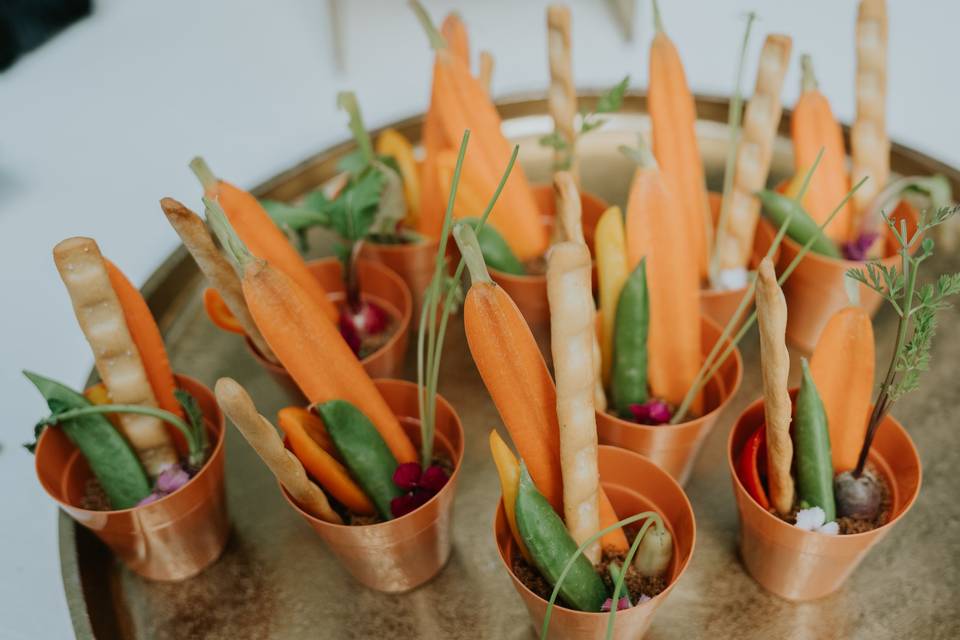Editable garden crudités