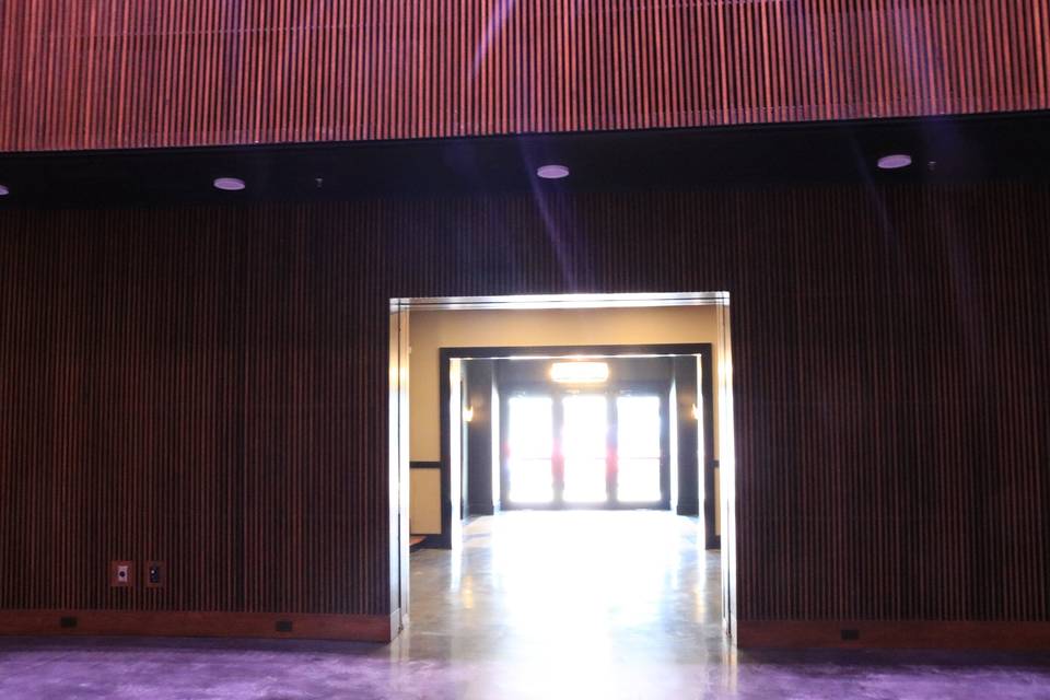 Center entry looking out