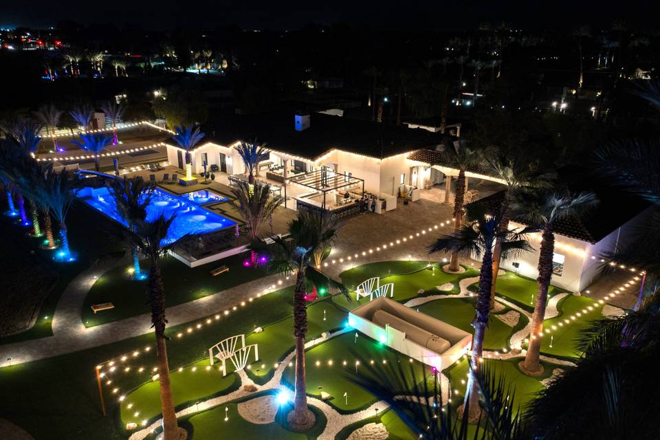 Stallion Estate at night