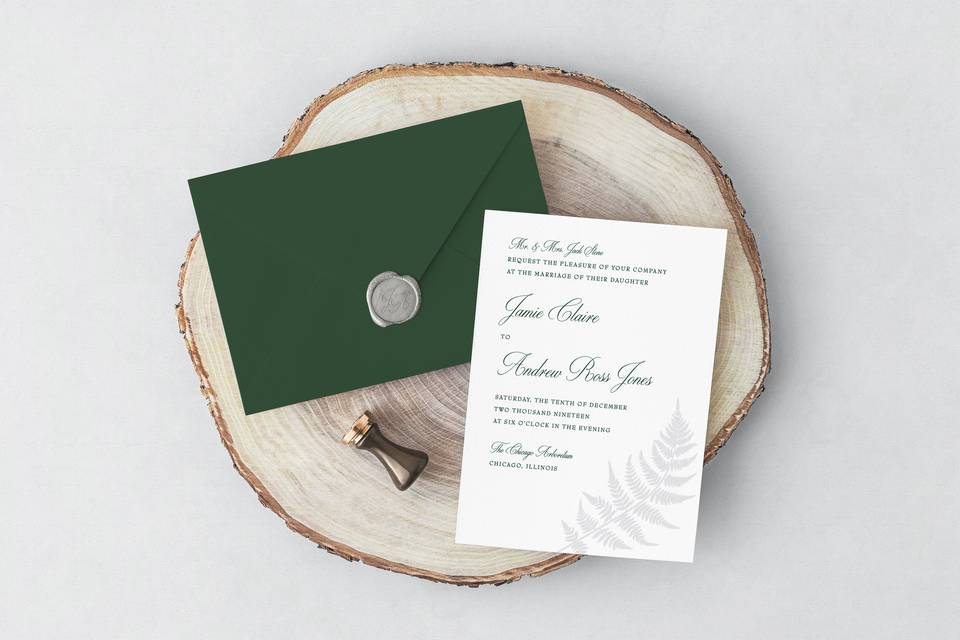 Nature wedding invitation