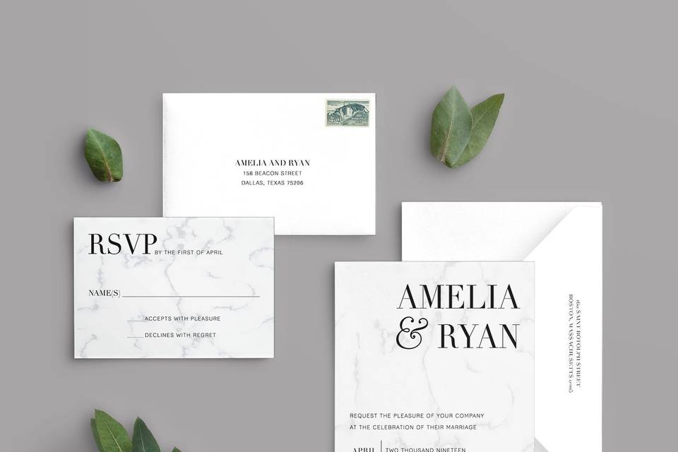 Marble Wedding Invitation