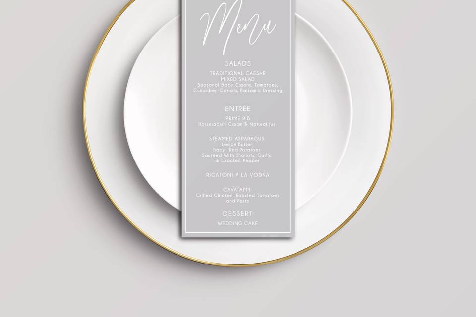 Grey Menu