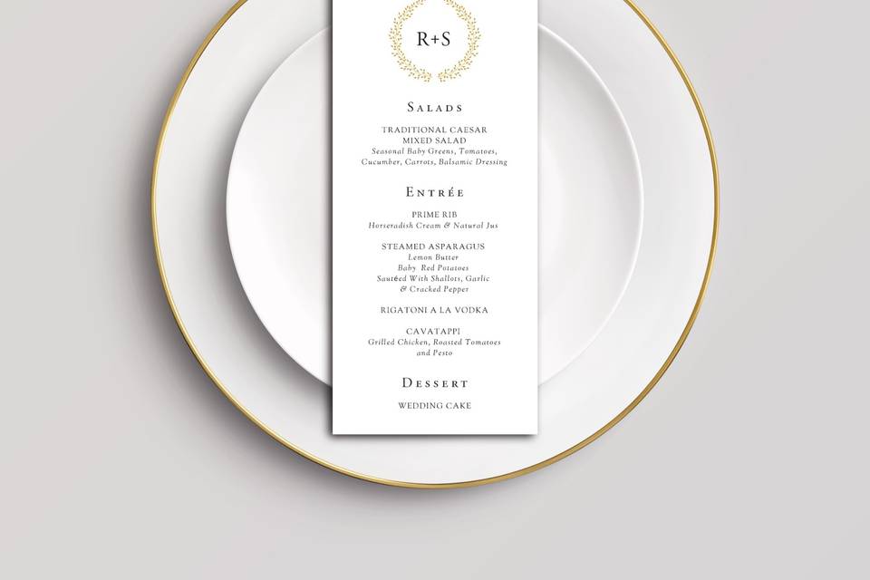 Wreath Menu