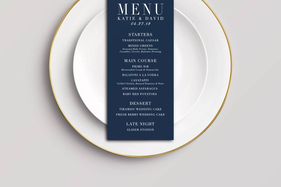 Traditional Menu