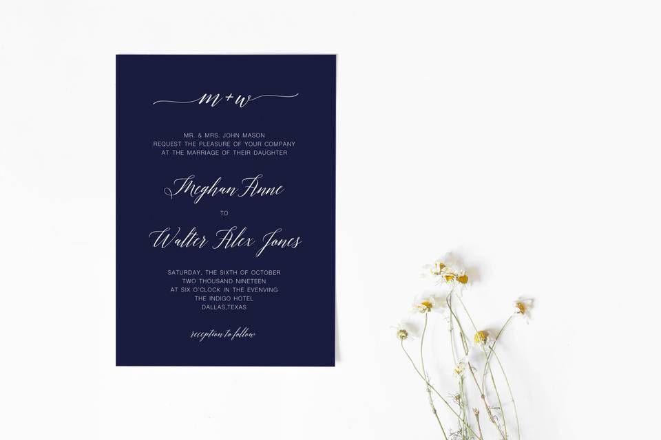 Calligraphy invitation