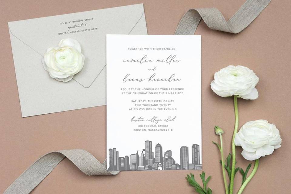 Boston Wedding Invitation