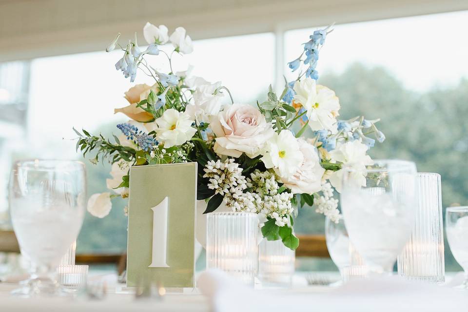 Seaside wedding table details