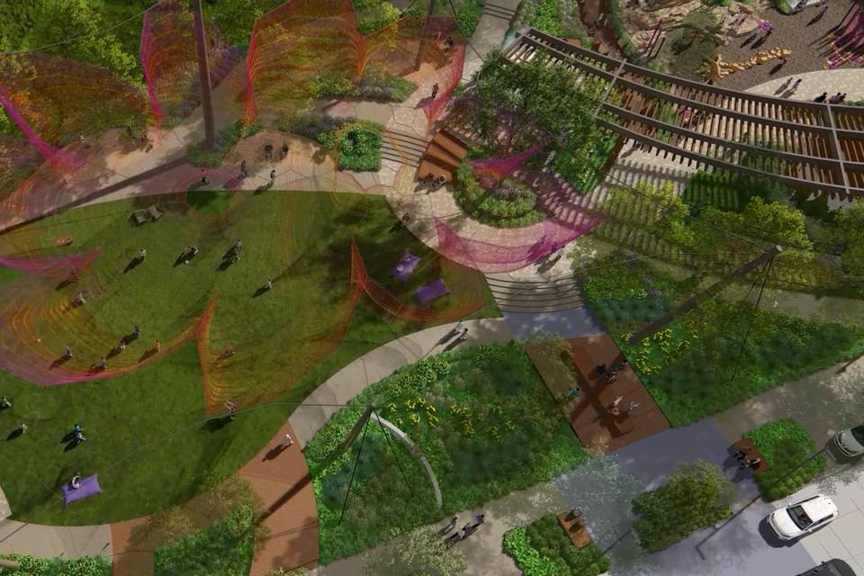 Aerial of Kaleidoscope Park