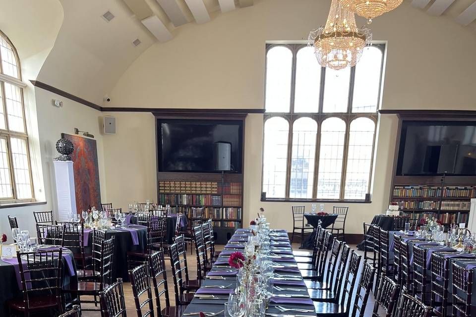 Wedding with long tables