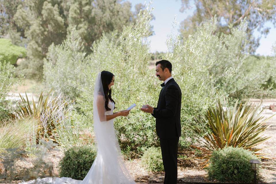 Private vows in the Garden Pat