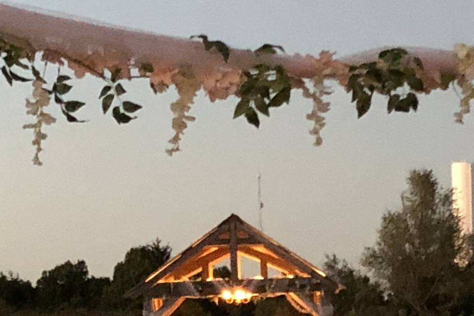 Outdoor wedding setup