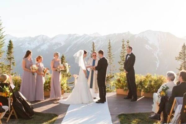 Outdoor wedding ceremony