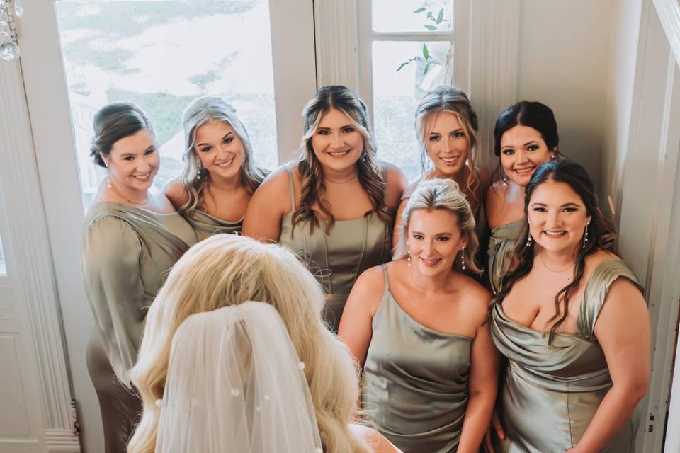 Bridal show off bridesmaids