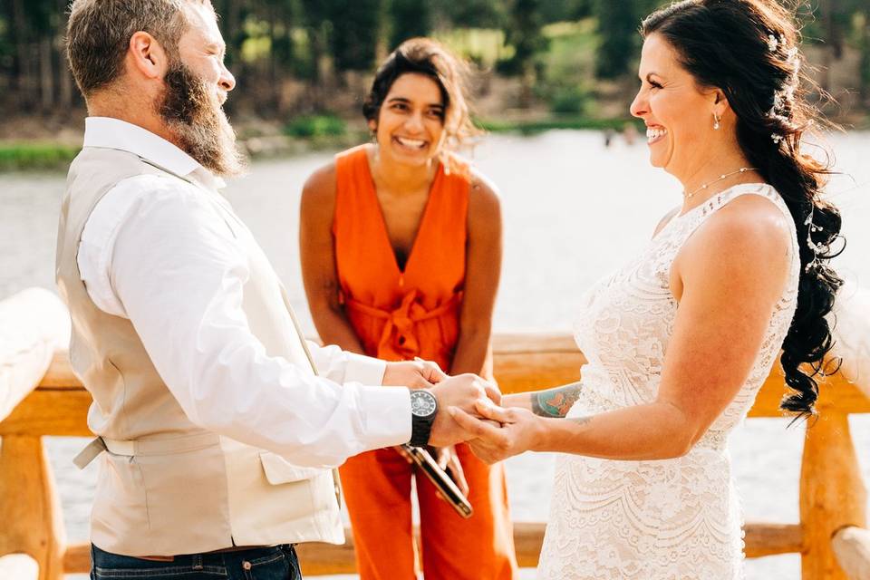 Pure joy at the altar