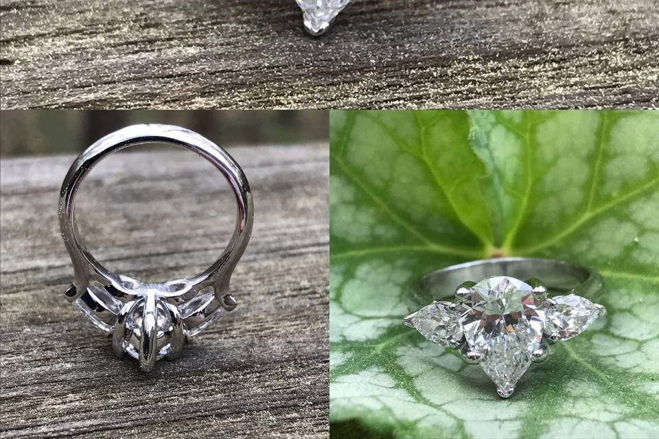 Custom Pear Engagement Ring