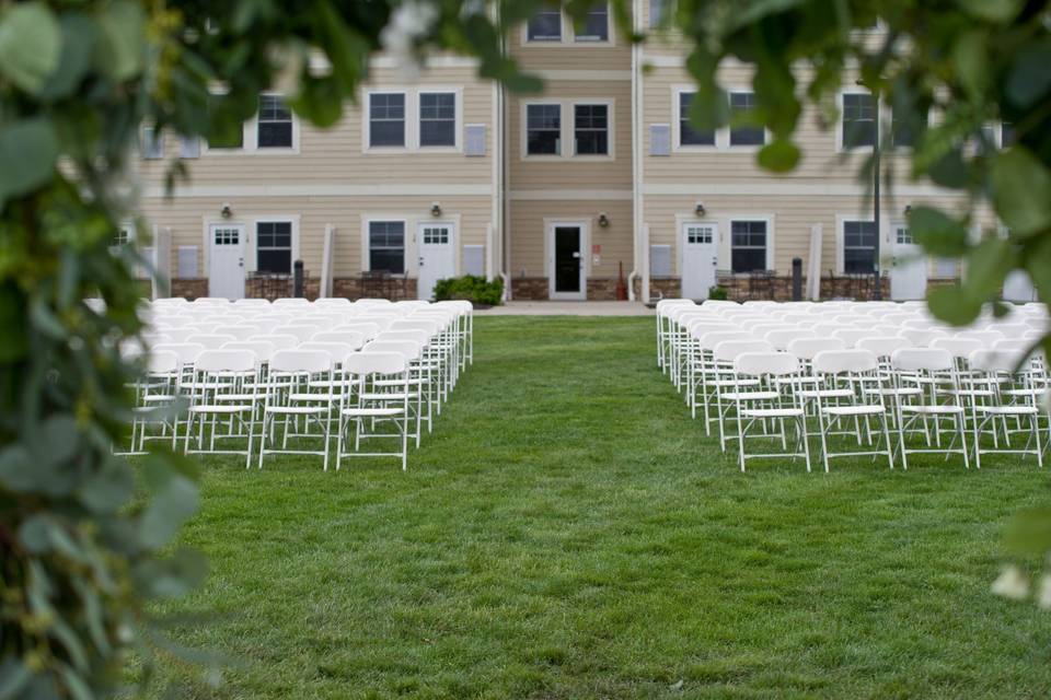 Lower terrace ceremony