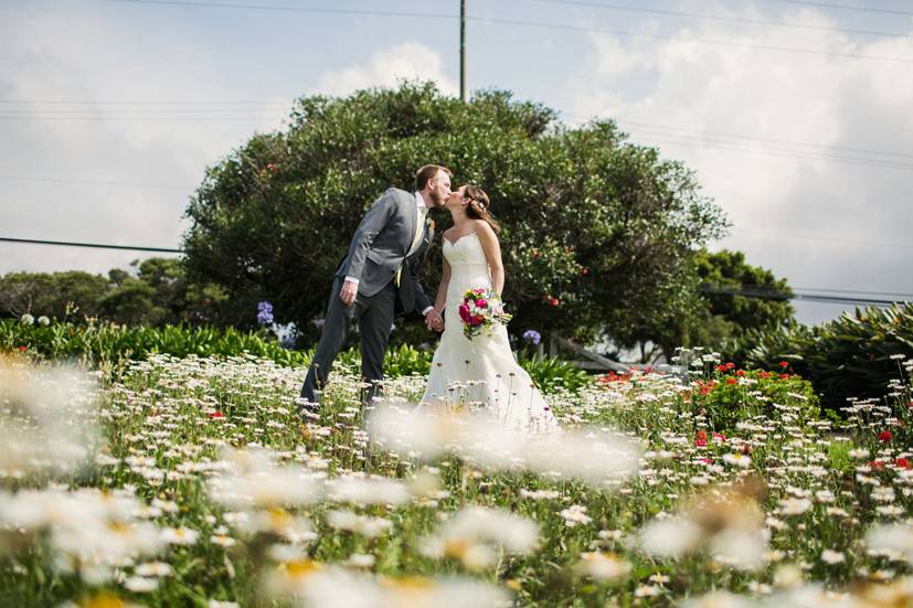 Outdoor wedding ceremony area