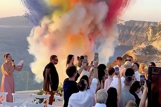 Colourful fireworks ceremony