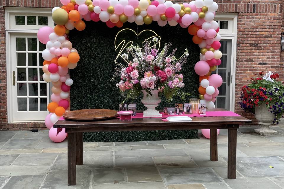 Greenery Backdrop/Farm Table