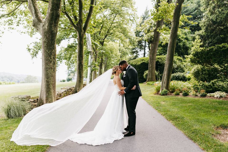 Couple in the driveway