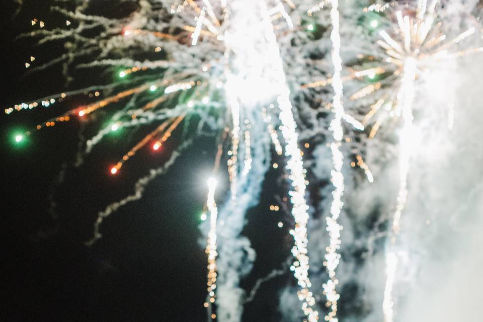 Fireworks during a reception