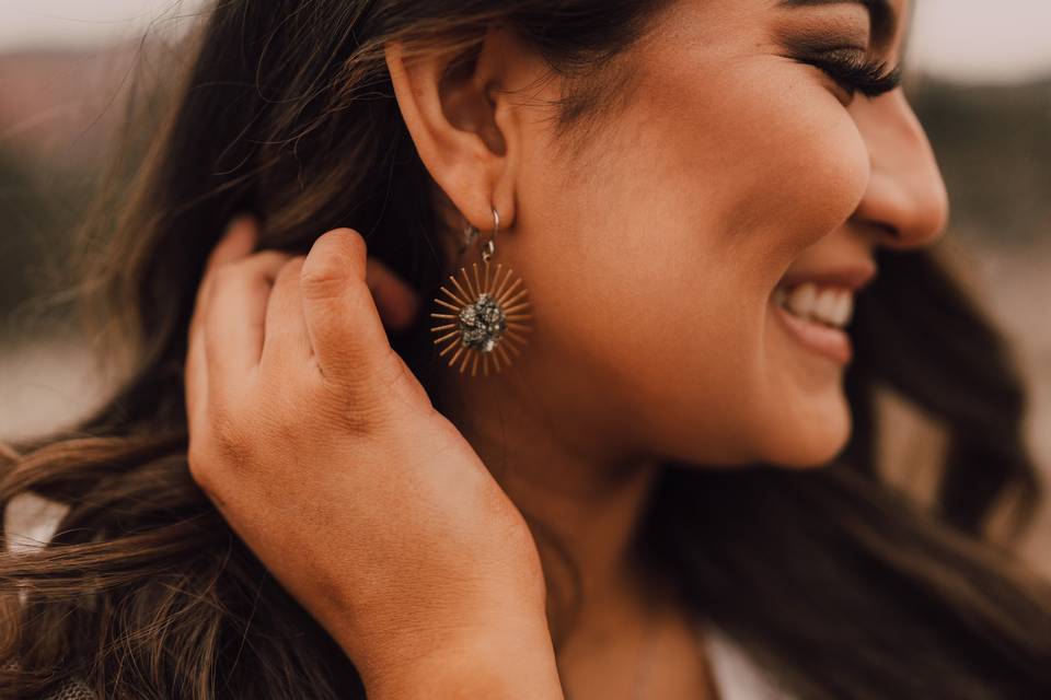 Statement bridal earrings