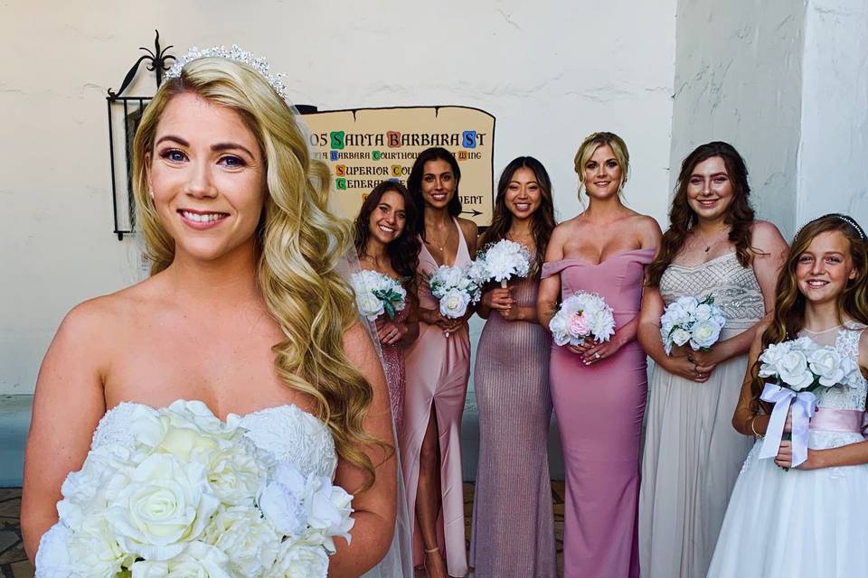 Bride and her party