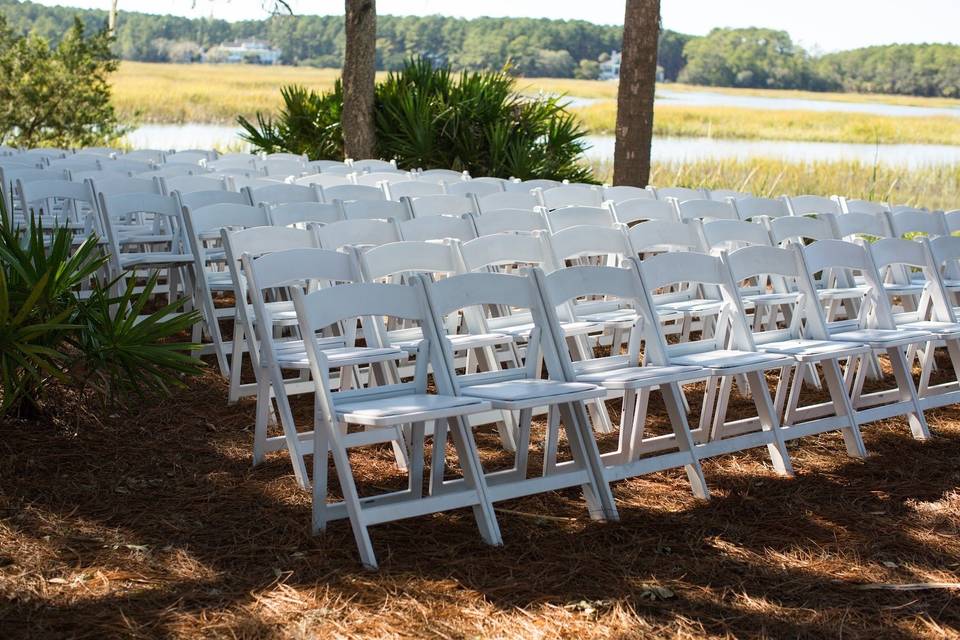 Outdoor wedding ceremony