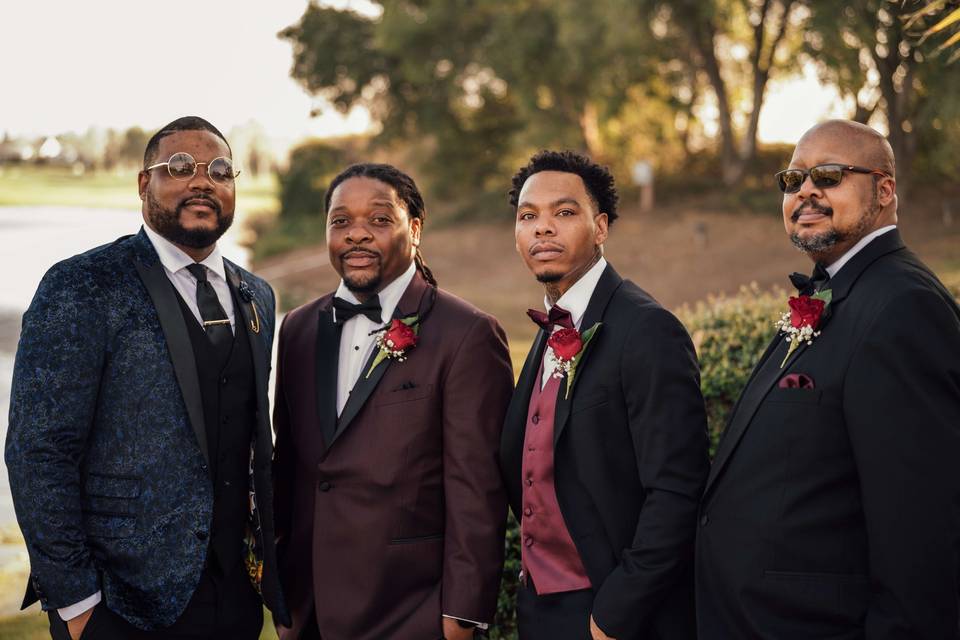 Groom with Groomsmen