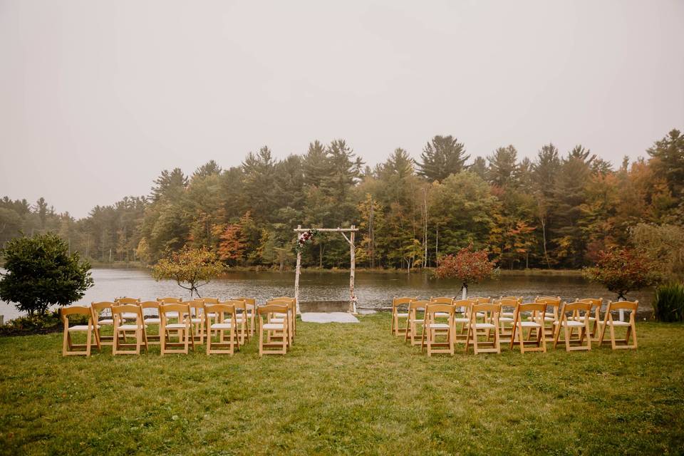 Ceremony space on the island