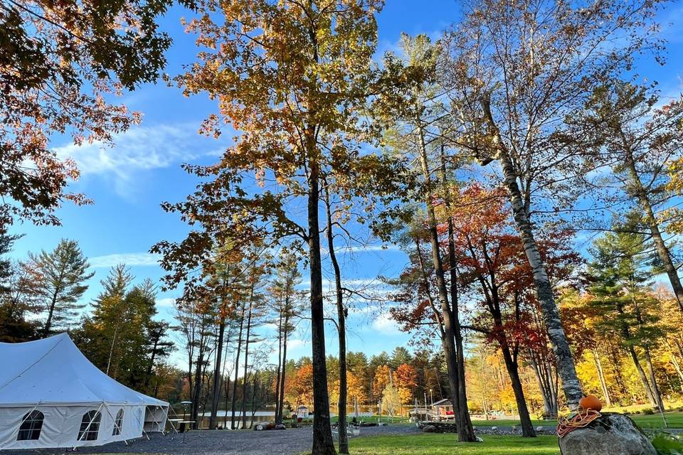 View of the reception tent