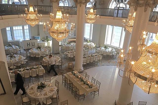 Lobby wedding reception