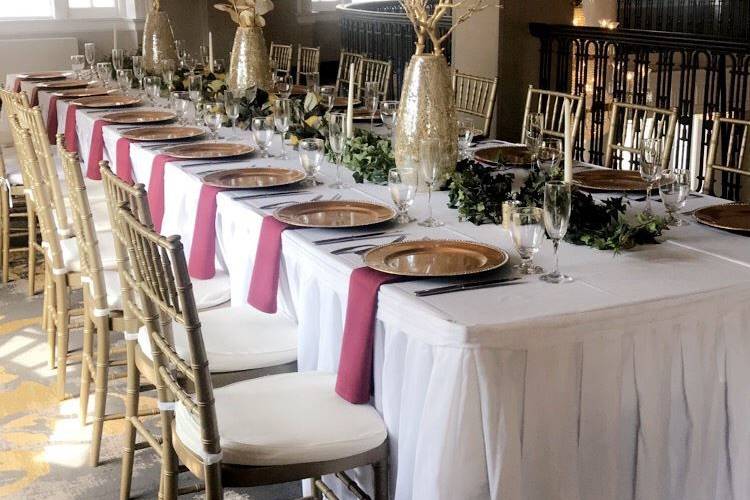 Bridal shower on mezzanine