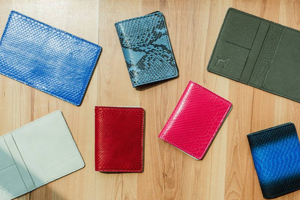 Colorful leather passport holders