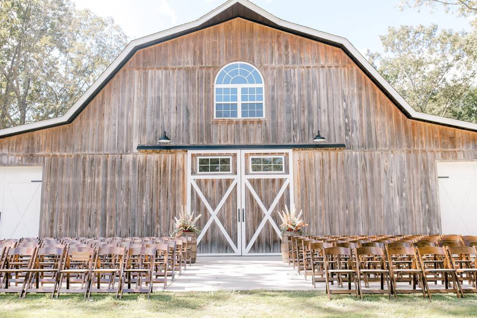 Ceremony on the front lawn