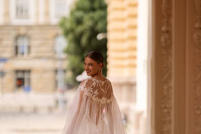 #Wedding dress with Cape