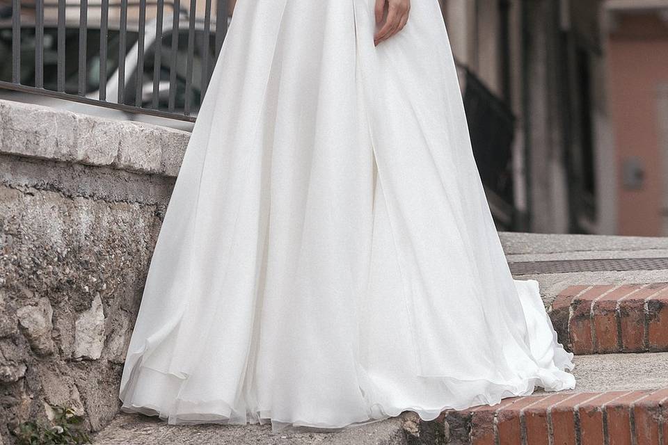 Empire style wedding gown